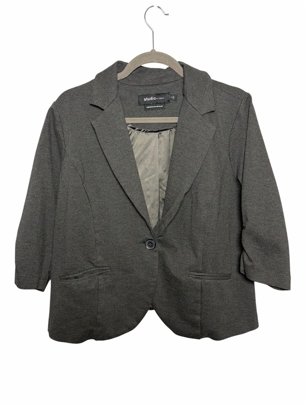 torrid Charcoal Gray Single-Button Blazer